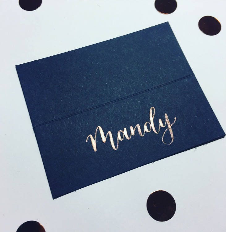 Navy Blue Name Cards Place Cards Place Setting Name Cards Etsy