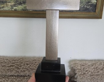 Bronze Wood Cross with Base: Home Blessing, Wedding, Baptism, Memorial, Gift for Any Occasion