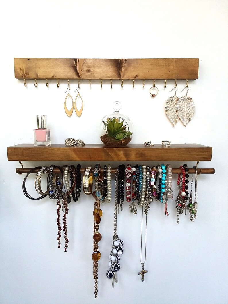 Plateau flottant Organisateur de bijoux Wall-Mount | Etsy