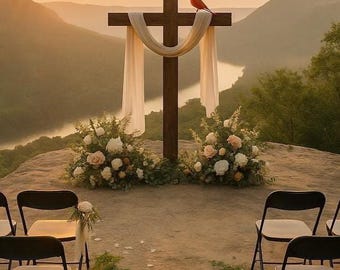 Wood Cross 72" (6 ft): Church, Wedding Decor, USA Made