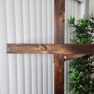 Large Wooden Cross 60" (5 ft): Rustic Wedding Decor, Church, Home Blessing, Memorial, Made in USA