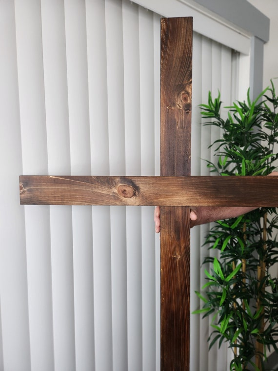 Large Wooden Cross 5 Ft: Rustic Wedding Decor, Church, Home