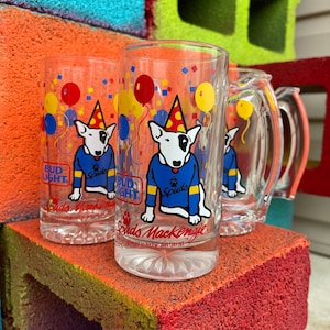 Vintage Bud Light Spuds Mackenzie Budweiser Large 32 OZ Beer Mug Stein Glass