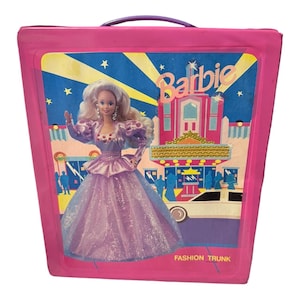 Vintage Mattel, 1992 Barbie Fashion Doll Carrying Case | Doll and Toy Storage | Clothes and Travel Trunk