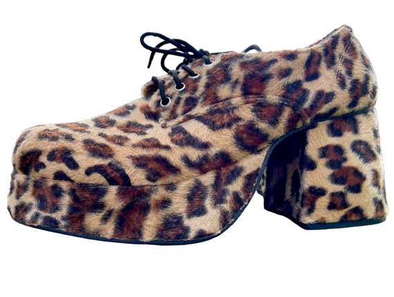 Vintage 1990’s, Funtasma Faux Leopard Lace-Up Hal… - image 1