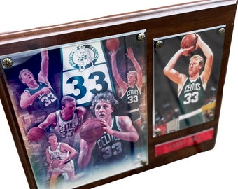 Vintage 1980’s/90’s, 15x12 Wooden Larry Bird, Boston Celtic, Number 33 Plaque of the Basketball Great