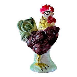 Vintage 1950’s Victoria Ceramics Farmhouse Rooster and Made in JAPAN, Country Decor