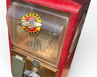 Vintage 1950’s Well Seasoned Baby Grand Victor Charm Vending Machine, Not Tested, No Key