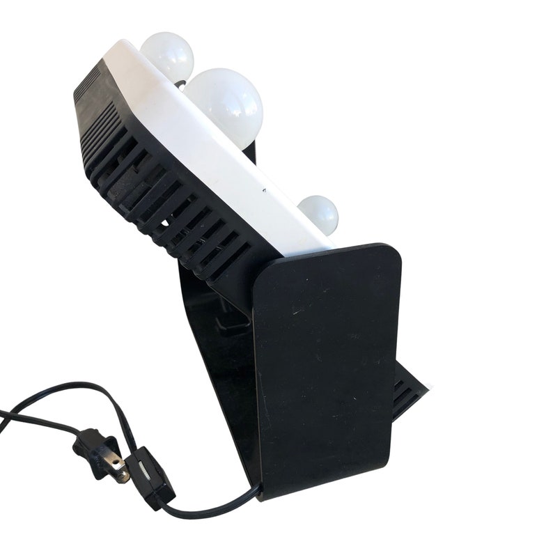 Black and White Conair Lighted Two Sided Flipping Magnifying Makeup Vanity Mirror Vintage 1980\u2019s