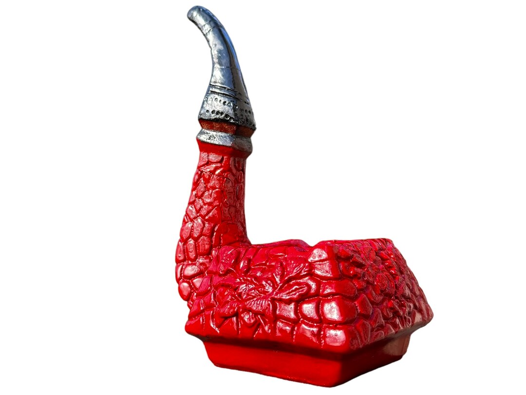 Vintage 1950s Spanish Style, Rocked, Pipeshaped Mid Century Ashtray