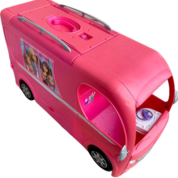 Pre Loved, 2014 Pink, Barbie Pop Up, RV Camper Girls Camping Toy Trailer  Barbie Travel Van Glamping -  Israel