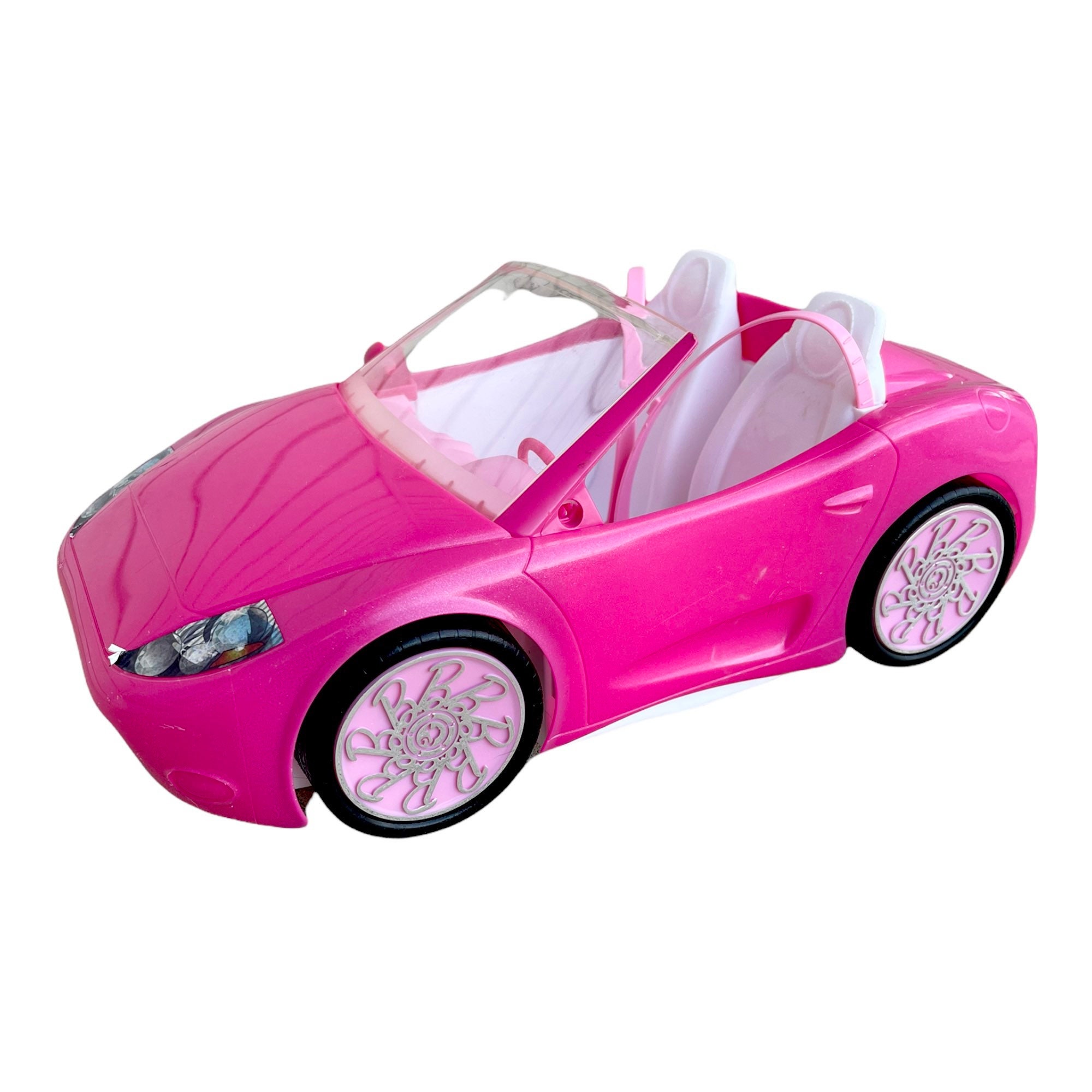 PINK CONVERTIBLE BARBIE CAR VERY GOOD CONDITION WITH ALL STICKERS!