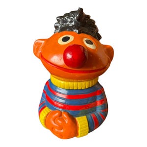 Vintage 1970s Ernie Sesame Street Plaster Cookie Jar