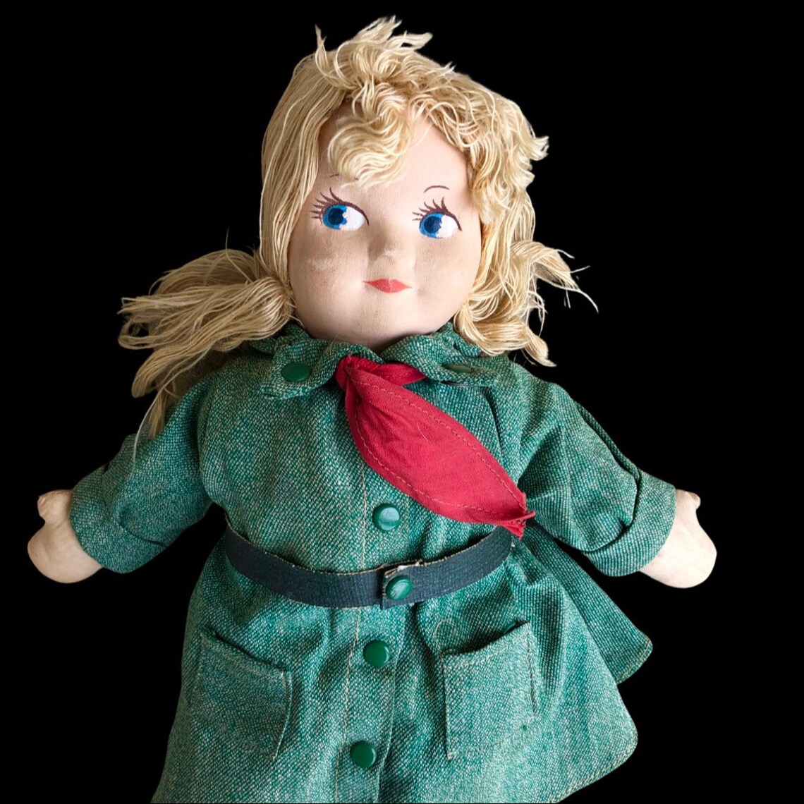 Vintage 1940s Novelties Girl Scout Doll in Olive Etsy