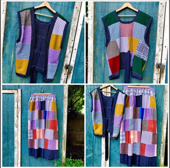 Vintage 1960’s Heavy, Multicolored Polyester Bohe… - image 5