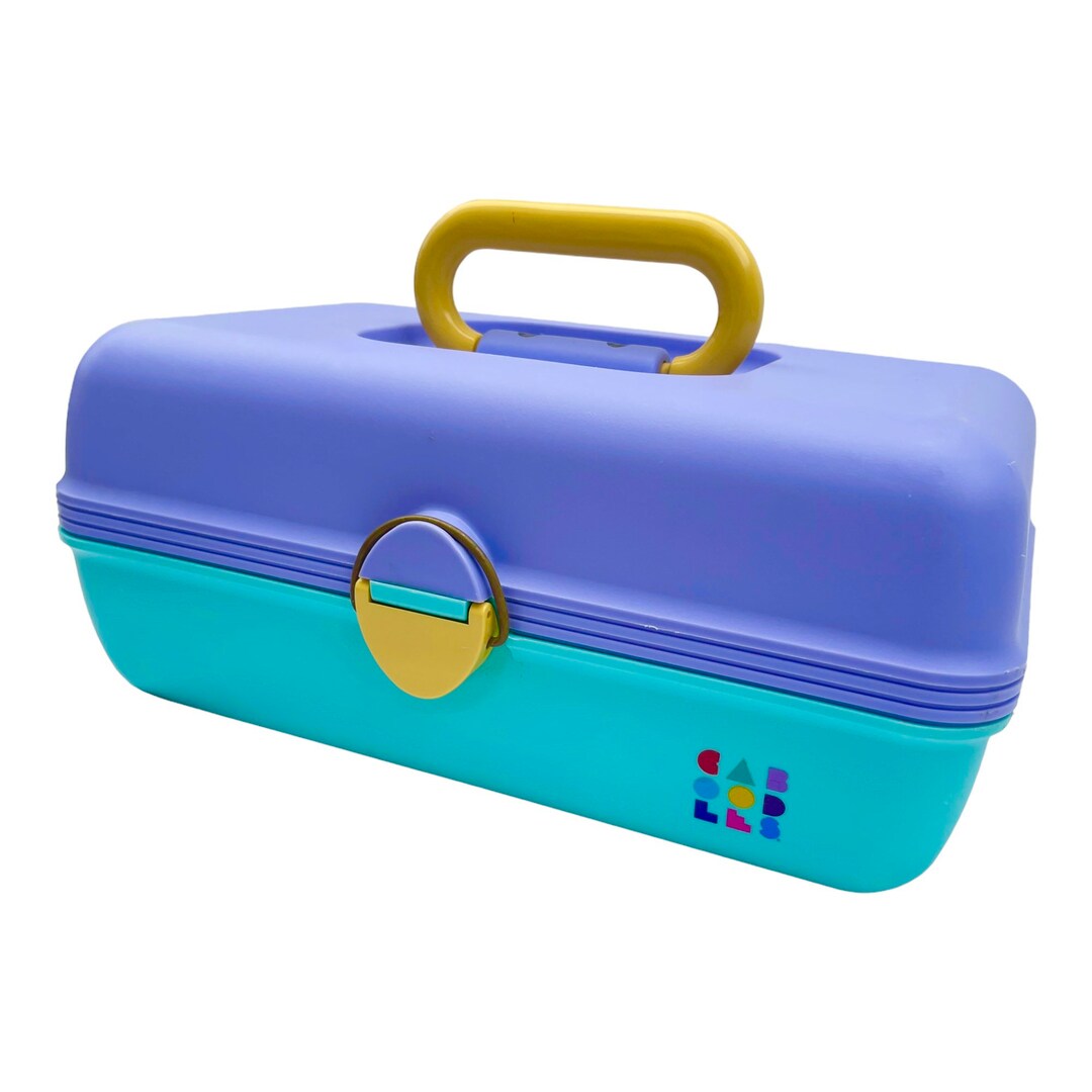 Vintage 1990s Caboodles Purple, Yellow and Green Portable Plastic Makeup Case Etsy