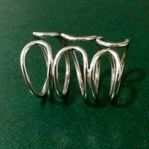 Arthritic Finger Splint-15 Criss-cross Design Ring Custom Made Sterling ...
