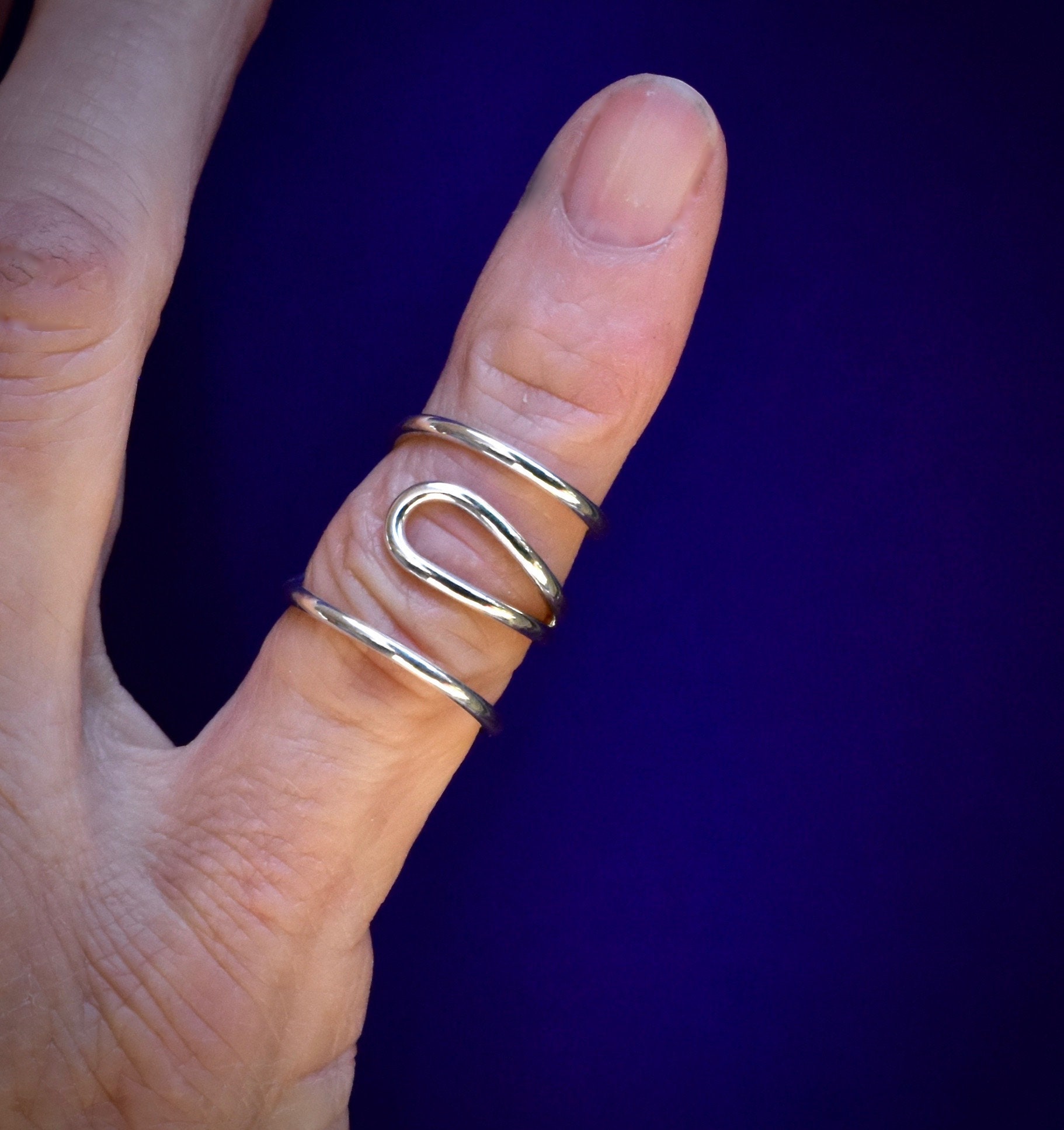 Arthritic Finger Splint03 Swirl Design Ring Custom Made Etsy UK