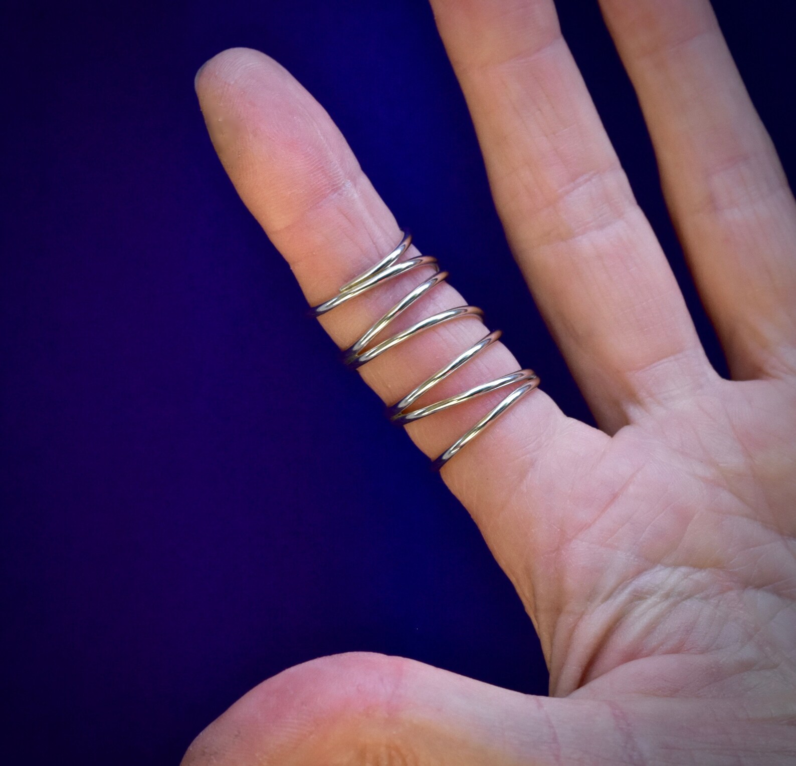 Arthritic Finger Splint15 Crisscross Design Ring Custom Made Sterling