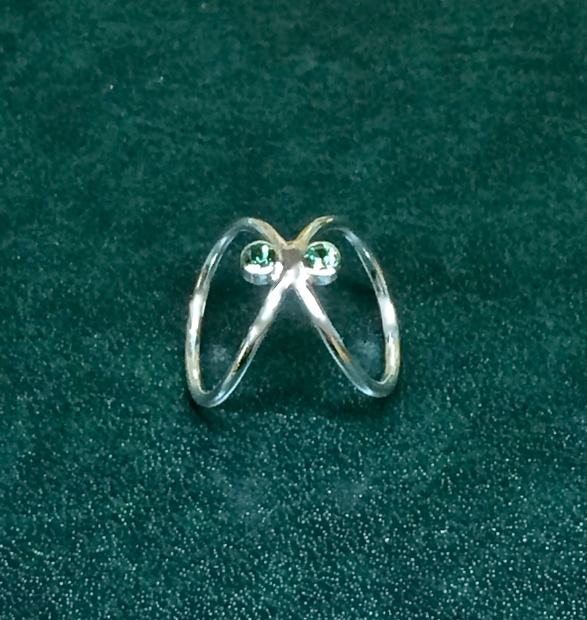Classic Infinity With Two Gemstones #16 - Custom Made Sterling Silver ...