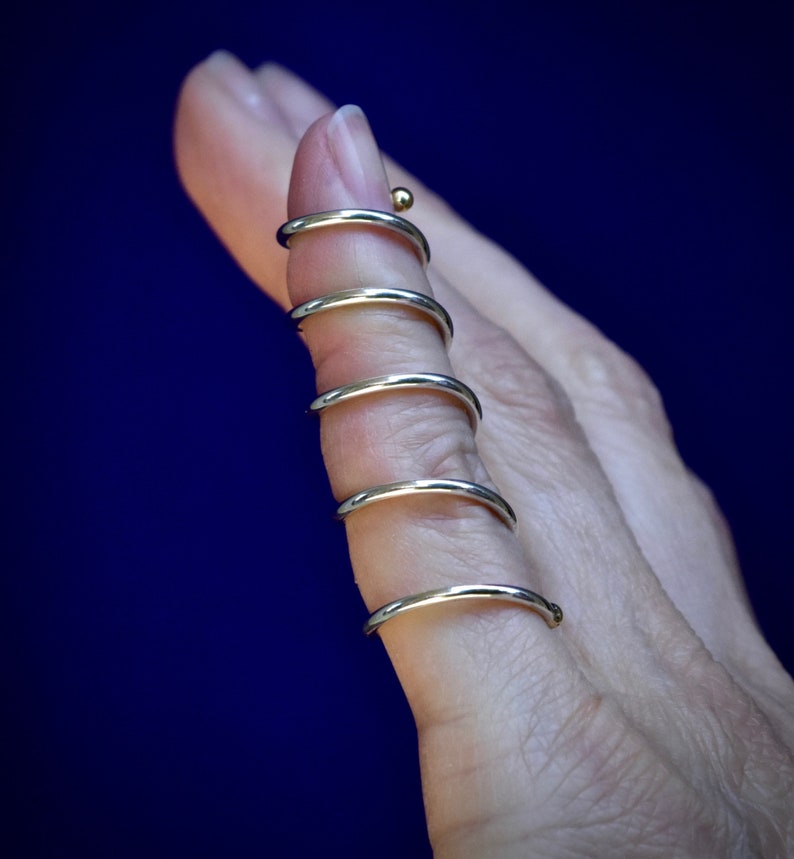 Arthritic Finger Splint22 Spring Hand Made Sterling Silver Etsy