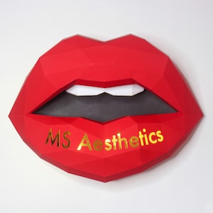 Makeup Wall Art | Gift for Injector Nurse | Lips Wall Art | Lip Art | Gift For Makeup Artis | Lip Filler Art | Paper Lips |Gift for MUA