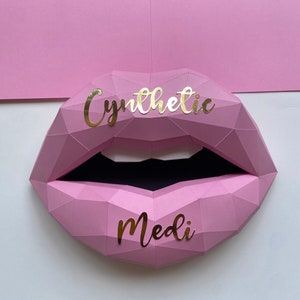 Makeup Wall Art | Lips Wall Art | Dentist Gift | | Lip Art | Studio Decor | Gift For Makeup Artis | Paper Lips | Salon Decor
