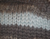 Solid One Color Hand Knit Super Bulky Throw Afghan