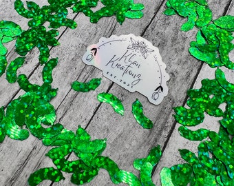 Pickle confetti glitter/ Perfect for snow globe tumblers / table scatter / waterproof / hair gel / slime