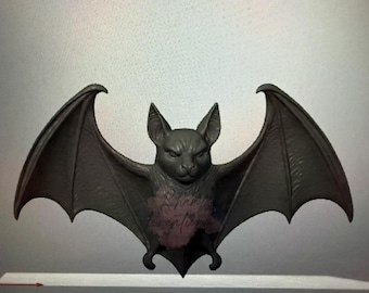 Gothic Bat 3D Model | Dark Bat Wall Art | 3MF Digital File | Halloween Decor | Gothic 3D Print STL Alternative | Creepy Home Decor