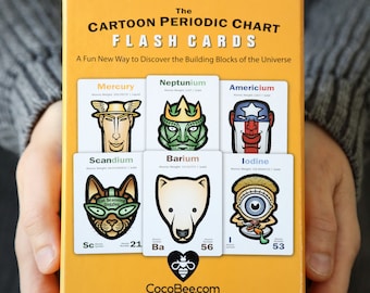 The Cartoon Periodic Chart Flash Cards