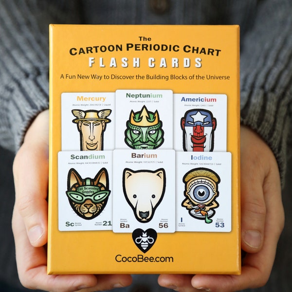 The Cartoon Periodic Chart Flash Cards