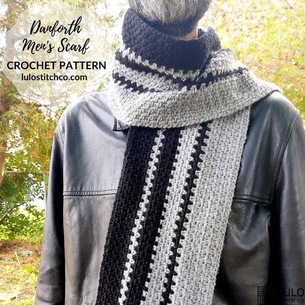 Danforth Men's Scarf - CROCHET PATTERN