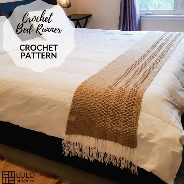 Crochet Bed Runner "Rusholme" - CROCHET PATTERN