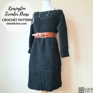 Sweater Dress - CROCHET PATTERN