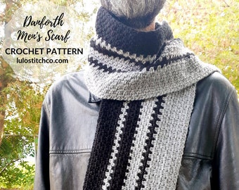 Danforth Men's Scarf - CROCHET PATTERN