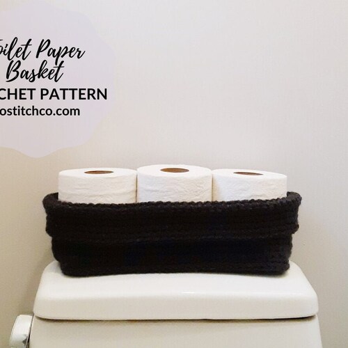CROCHET PATTERN Toilet Paper Basket Etsy