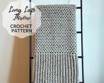 Chunky Throw Blanket / Lapghan (Luna) - CROCHET PATTERN