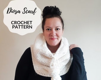 Hooded Cowl Scarf - Scoodie - Fast & Easy - CROCHET PATTERN