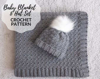 Crochet Baby Blanket & Set "Breckyn" - CROCHET PATTERN