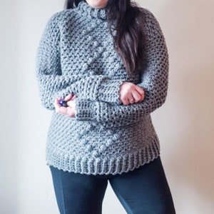 Chunky Crochet Sweater (Robin Pullover) - CROCHET PATTERN