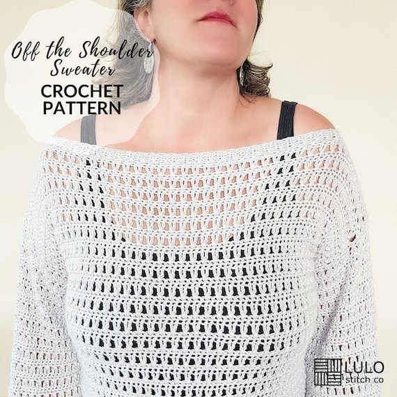 Crochet off the shoulder sweater pattern hotsell
