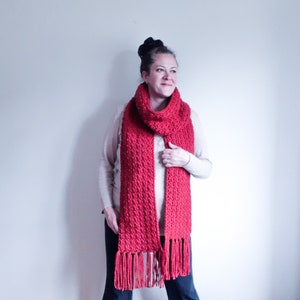 Chunky Crochet Super Scarf Pattern: Easy Jessen Scarf (Digital Download)