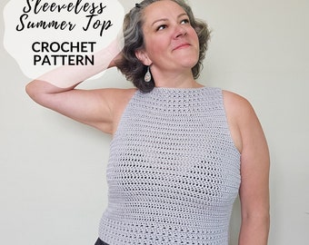 Crochet Sleeveless Top "Ellis" - CROCHET PATTERN