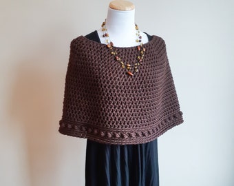 Chunky Crochet Capelet Pattern: Bonavista Bobble Border (Digital Download)
