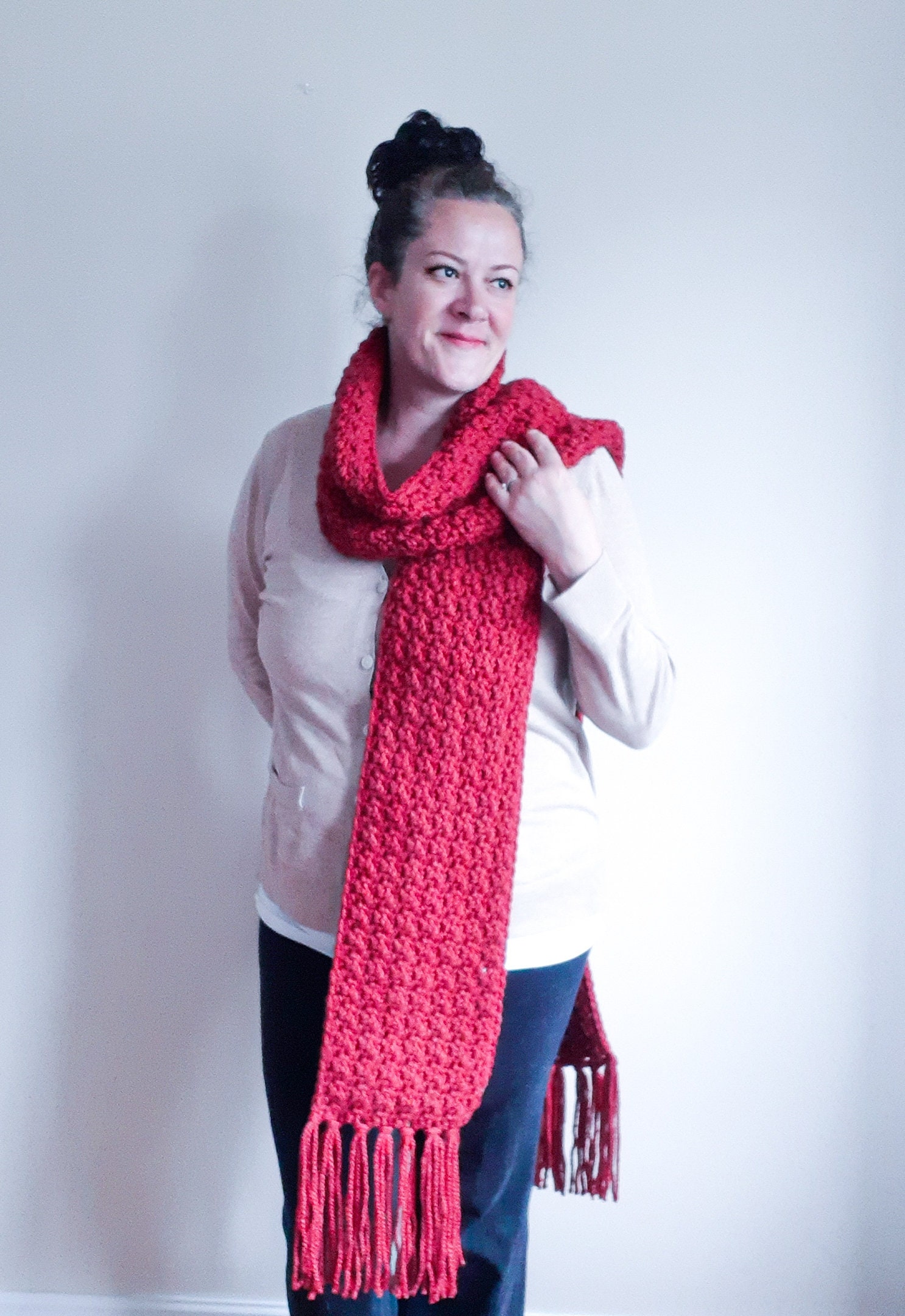 Chunky Crochet Super Scarf Pattern: Easy Jessen Scarf (digital Download ...