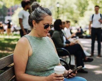 Ellis Crochet Summer Top Pattern: Sleeveless Tank (PDF Download)