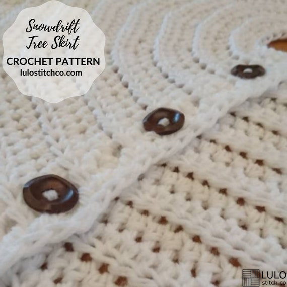 Christmas Tree Skirt Crochet Pattern, Xmas Tree Skirt Tutorial, Holiday Crochet Decor Pattern, Digital Download PDF