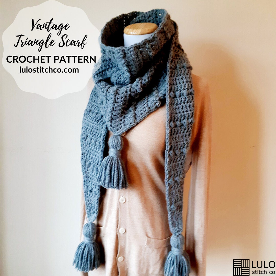Vantage Triangle Scarf CROCHET PATTERN