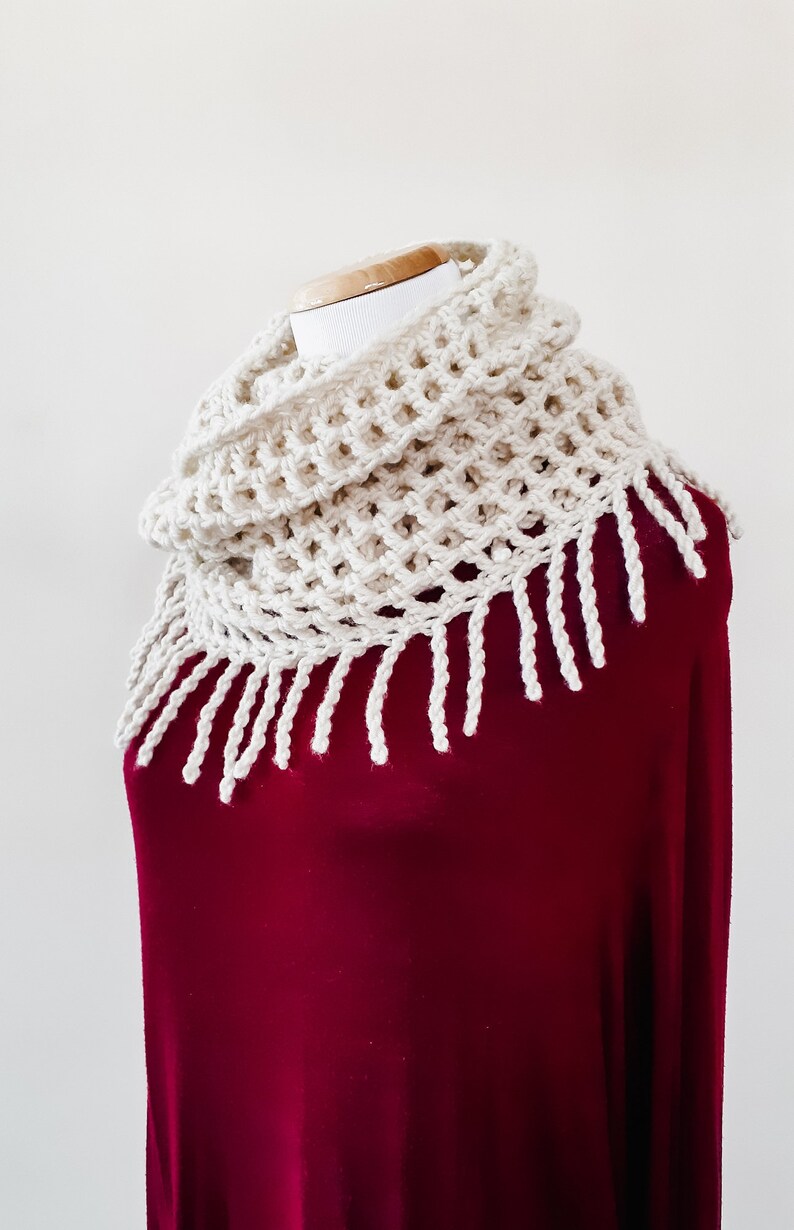 Crochet Twisted Fringe Infinity Scarf Pattern (digital Download) - Etsy